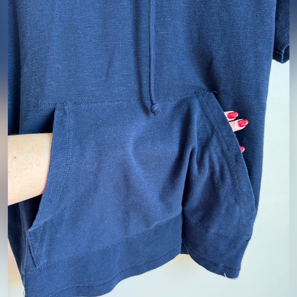 Free Planet Blue‎ Hooded Short Sleeve X Large 100 % Cotton Sustainable Sporty - Picture 4 of 8
